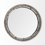 Mercana Sonance Wall Mirror Brown Wood | 46"