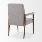 Mercana Palisades Dining Chair Gray | Brown Wood |  Armed