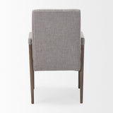 Mercana Palisades Dining Chair Gray | Brown Wood |  Armed