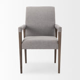 Mercana Palisades Dining Chair Gray | Brown Wood |  Armed