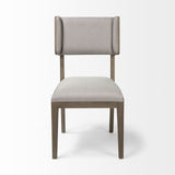 Mercana Tenton Dining Chair Gray Fabric | Gray Wood