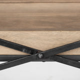 Mercana Trey Console Table Brown Wood | Black Iron