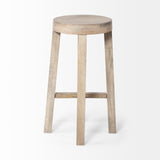 Mercana Brahma Bar/Counter Stool White Washed Wood | 30H