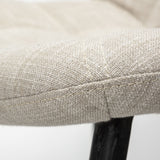 Mercana Barrow Dining Chair Beige Fabric | Black Metal 