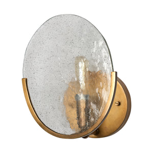 Mercana Rubeus Wall Sconce Brass Metal | Frosted Glass