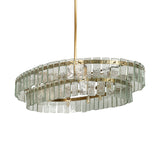 Mercana Wallace Chandelier Gold Metal | Frosted Glass