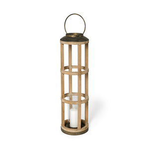 Mercana Andy Lantern Natural Wood | 35H