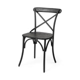 Mercana Etienne Dining Chair Black Wood | Black Metal