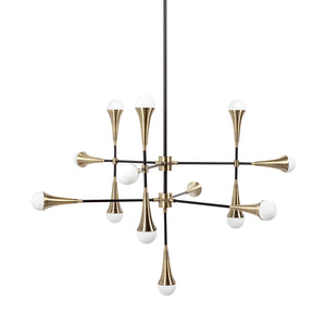 Mercana Decarlo Chandelier Black/Gold Metal