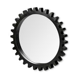 Mercana Cog Wall Mirror - Alloy Black Metal | 37"