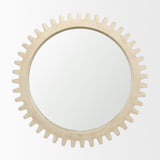 Mercana Cog Wall Mirror Natural Wood | 35"