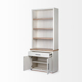 Mercana Fairview Shelving Unit White Wood | Brown Wood