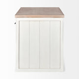 Mercana Fairview Kitchen Island White Wood | Brown Wood