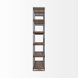 Mercana Trey Shelving Unit Brown Wood | Black Iron