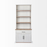 Mercana Fairview Shelving Unit White Wood | Brown Wood