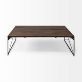 Mercana Trestman Coffee Table Brown Wood | Black Metal