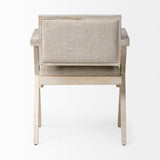 Mercana Topanga Dining Chair Cream Fabric | Blonde Wood