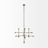 Mercana Decarlo Chandelier Black/Gold Metal