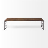 Mercana Trestman Bench Brown Wood | Black Iron