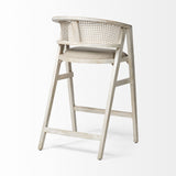 Mercana Tabitha Bar/Counter Stool Beige Fabric | Blonde Wood | Bar