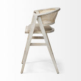 Mercana Tabitha Bar/Counter Stool Beige Fabric | Blonde Wood | Counter