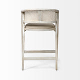 Mercana Tabitha Bar/Counter Stool Beige Fabric | Blonde Wood | Counter