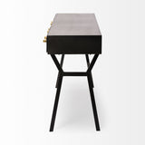 Mercana Vince Office Desk Black Metal | Gold