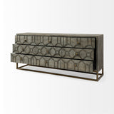 Mercana Genevieve Sideboard Gray Wood | Gold Metal