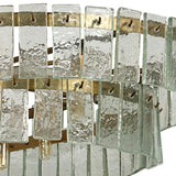 Mercana Wallace Chandelier Gold Metal | Frosted Glass