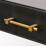 Mercana Vince Office Desk Black Metal | Gold