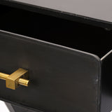 Mercana Vince Office Desk Black Metal | Gold