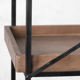 Mercana Trey Shelving Unit Brown Wood | Black Iron