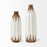 Mercana Sisko Vase Brown/White Ceramic | 14H