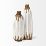 Mercana Sisko Vase Brown/White Ceramic | 14H