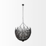 Mercana Liam Chandelier Black Wood