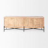 Mercana Cairo Sideboard Brown Wood | Black Metal