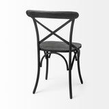 Mercana Etienne Dining Chair Black Wood | Black Metal