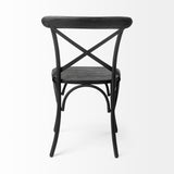 Mercana Etienne Dining Chair Black Wood | Black Metal