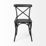 Mercana Etienne Dining Chair Black Wood | Black Metal