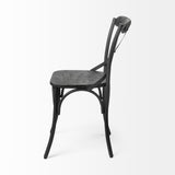 Mercana Etienne Dining Chair Black Wood | Black Metal