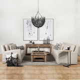 Mercana Liam Chandelier Black Wood