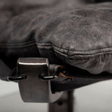 Mercana Colarado Accent Chair Black Leather | Black Iron