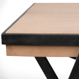 Mercana Steinbeck Office Desk Brown Wood | Black Iron