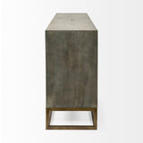 Mercana Genevieve Sideboard Gray Wood | Gold Metal