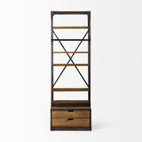 Mercana Brodie Shelving Unit Medium Brown Wood | Copper Metal | 32L