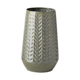 Mercana Gemma Vase Green Metal | 11H