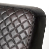 Mercana Horace Accent Chair Black Leather | Gold Iron