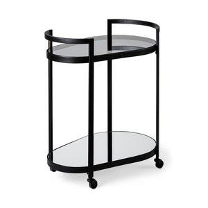 Mercana Eleonore Bar Cart Black Metal | Glass