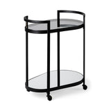 Mercana Eleonore Bar Cart Black Metal | Glass