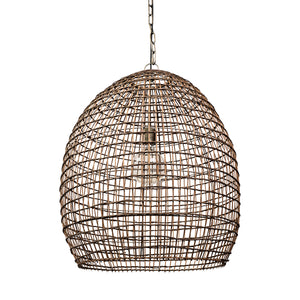 Mercana Aruba Pendant Light Brown Woven Straw